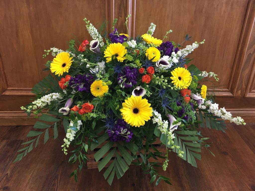 Lutz Bright Mix Casket Spray