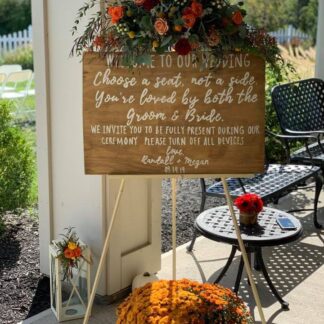 Ceremony Sign Fall Floral Swag