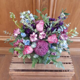 Purple Cube Of Flowers