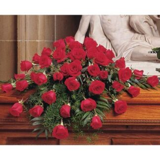 Lutz Red Rose Casket Spray