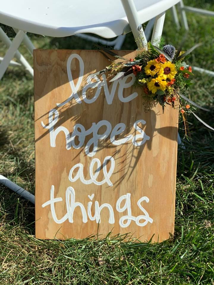 Small Fall Floral Sign Piece