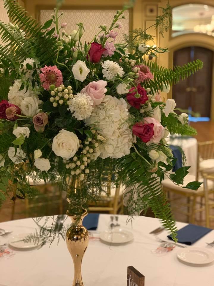 Tall Gold & Blush Arrangement