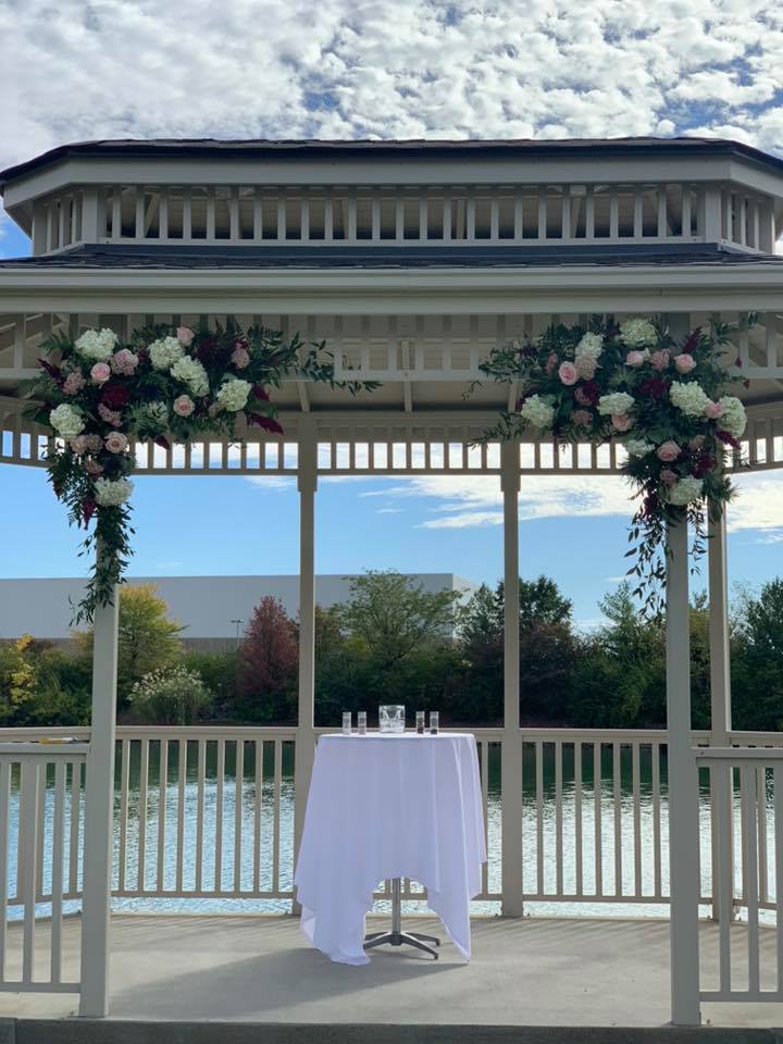 Arch Blush & Burgundy Swags