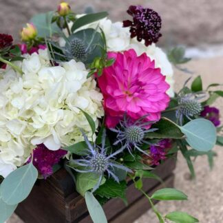 Wooden Box Of Flowers