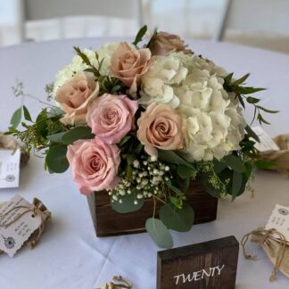 Hydrangea & Peach Rose Box